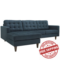 Modway EEI-1666-AZU Empress Left-Arm Sectional Sofa in Azure