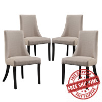 Modway EEI-1677-BEI Reverie Dining Side Chair Set of 4 in Beige