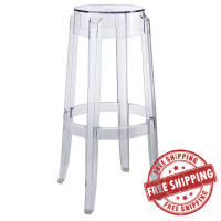 Modway EEI-170-CLR Casper Bar Stool in Clear