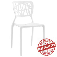Modway EEI-1706-WHI Astro Dining Side Chair in White