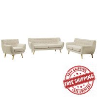 Modway EEI-1782-BEI-SET Remark 3 Piece Living Room Set