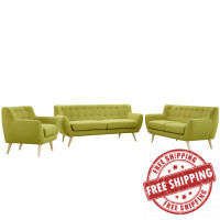 Modway EEI-1782-WHE-SET Remark 3 Piece Living Room Set in Wheat