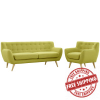 Modway EEI-1784-WHE-SET Remark 2 Piece Living Room Set in Wheat
