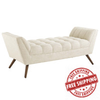 Modway EEI-1789-BEI Response Medium Upholstered Fabric Bench