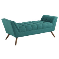 Modway EEI-1789-TEA Response Medium Upholstered Fabric Bench
