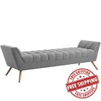 Modway EEI-1790-GRY Response Fabric Bench in Expectation Gray