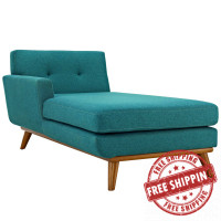 Modway EEI-1793-TEA Engage Left-Facing Upholstered Fabric Chaise