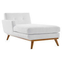 Modway EEI-1793-WHI Engage Left-Facing Upholstered Fabric Chaise White
