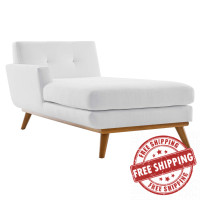 Modway EEI-1793-WHI Engage Left-Facing Upholstered Fabric Chaise White