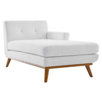 Modway EEI-1794-WHI Engage Right-Facing Upholstered Fabric Chaise White