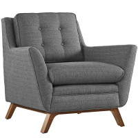 Modway EEI-1798-DOR Beguile Fabric Armchair in Gray