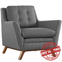 Modway EEI-1798-DOR Beguile Fabric Armchair in Gray