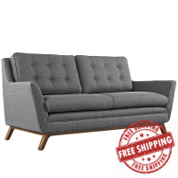 Modway EEI-1799-DOR Beguile Fabric Loveseat in Gray