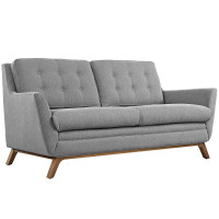 Modway EEI-1799-GRY Beguile Fabric Loveseat in Expectation Gray