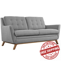 Modway EEI-1799-GRY Beguile Fabric Loveseat in Expectation Gray
