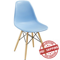Modway EEI-180-LBU Pyramid Dining Side Chair in Light Blue