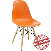Modway EEI-180-ORA Pyramid Dining Side Chair in Orange