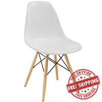 Modway EEI-180-WHI Pyramid Dining Side Chair in White