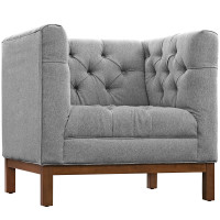 Modway EEI-1801-GRY Panache Fabric Armchair in Expectation Gray