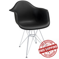 Modway EEI-181-BLK Paris Dining Armchair in Black