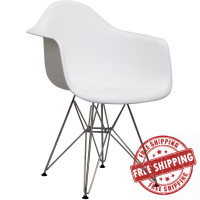 Modway EEI-181-WHI Paris Dining Armchair in White