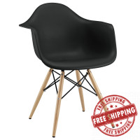 Modway EEI-182-BLK Pyramid Dining Armchair in Black