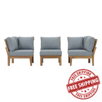 Modway EEI-1820-NAT-GRY-SET Marina 3 Piece Outdoor Patio Teak Set