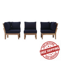 Modway EEI-1820-NAT-NAV-SET Marina 3 Piece Outdoor Patio Teak Set