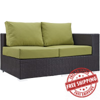 Modway EEI-1841-EXP-PER Convene Outdoor Patio Right Arm Loveseat in Espresso Peridot