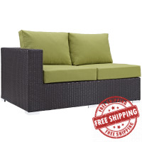 Modway EEI-1842-EXP-PER Convene Outdoor Patio Left Arm Loveseat in Espresso Peridot