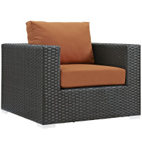 Modway EEI-1850-CHC-TUS Sojourn Outdoor Patio Sunbrella Armchair in Canvas Tuscan
