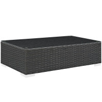 Modway EEI-1852-CHC Sojourn Outdoor Patio Coffee Table in Chocolate