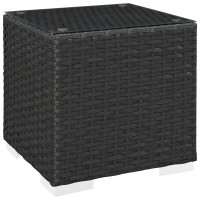 Modway EEI-1853-CHC Sojourn Outdoor Patio Side Table in Chocolate