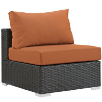 Modway EEI-1854-CHC-TUS Sojourn Outdoor Patio Fabric Sunbrella Armless in Canvas Tuscan