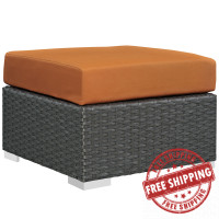 Modway EEI-1855-CHC-TUS Sojourn Outdoor Patio Sunbrella Ottoman in Canvas Tuscan