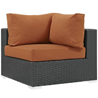 Modway EEI-1856-CHC-TUS Sojourn Outdoor Patio Sunbrella Corner in Canvas Tuscan