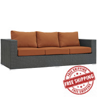 Modway EEI-1860-CHC-TUS Sojourn Outdoor Patio Sunbrella Sofa in Canvas Tuscan