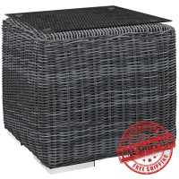 Modway EEI-1867-GRY Summon Outdoor Patio Side Table in Gray