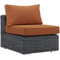 Modway EEI-1868-GRY-TUS Summon Outdoor Patio Sunbrella Armless in Canvas Tuscan