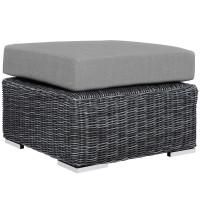 Modway EEI-1869-GRY-GRY Summon Outdoor Patio Sunbrella Ottoman