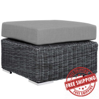 Modway EEI-1869-GRY-GRY Summon Outdoor Patio Sunbrella Ottoman