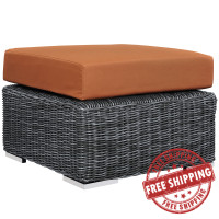 Modway EEI-1869-GRY-TUS Summon Outdoor Patio Sunbrella Ottoman in Canvas Tuscan