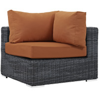 Modway EEI-1870-GRY-TUS Summon Outdoor Patio Sunbrella Corner in Canvas Tuscan
