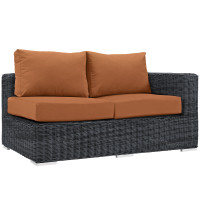 Modway EEI-1871-GRY-TUS Summon Outdoor Patio Sunbrella Right Arm Loveseat in Canvas Tuscan