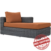 Modway EEI-1873-GRY-TUS Summon Outdoor Patio Sunbrella Right Arm Chaise in Canvas Tuscan