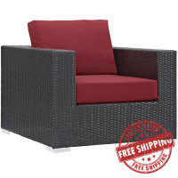 Modway EEI-1906-EXP-RED Convene Outdoor Patio Armchair in Red