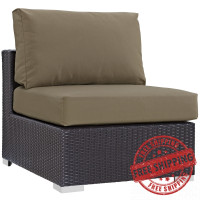 Modway EEI-1910-EXP-MOC Convene Outdoor Patio Armless in Espresso Mocha