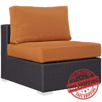 Modway EEI-1910-EXP-ORA Convene Outdoor Patio Armless in Espresso Orange