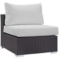 Modway EEI-1910-EXP-WHI Convene Outdoor Patio Armless in Espresso White