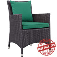 Modway EEI-1913-EXP-GRN Convene Dining Outdoor Patio Armchair